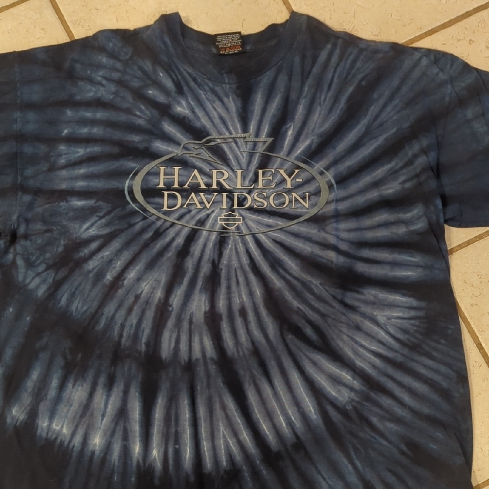 Harley-Davidson Navy Men's Tie DyeTee